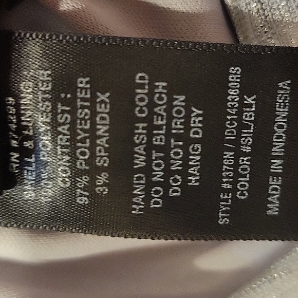 ENFOCUS STUDIO silver and black sleeveless dress.  Ties in back. Size is 4. - Picture 10 of 10